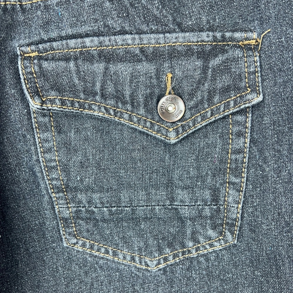 VTG Plugg Jeans Mens 32x30 Black Straight Leg Flap Pockets‎ Stretch Denim Y2K - Picture 8 of 14